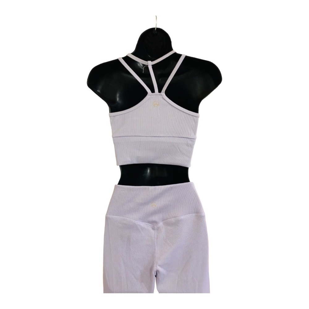 3piece periwinkle crop jacket racerback sports bra leggings‎ active set size S - Picture 13 of 16